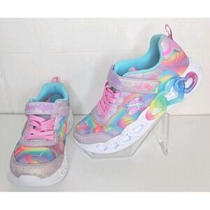 Skechers‎ Heart Lights Infinite Heart Lights Girl's Light Up Sneakers Size 4